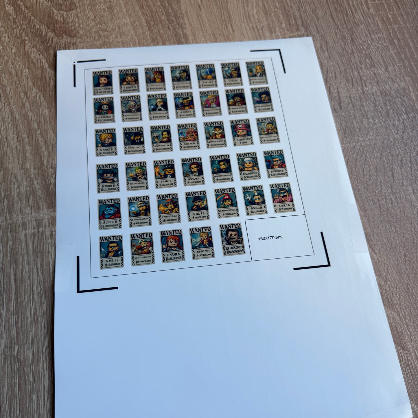 Wanted Poster Set β Pirate Edition 40 x (2Γ3 Tiles)