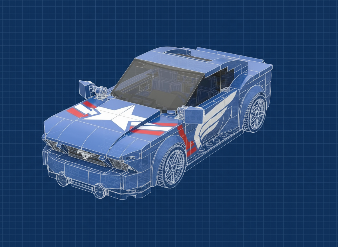 F-Mustang as Super Hero - blue