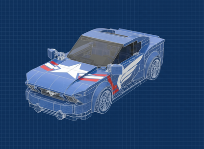 F-Mustang as Super Hero - blue